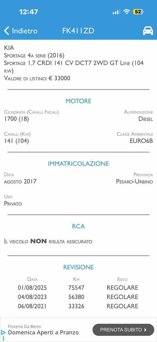 KIA Sportage 1.7 CRDI 141 CV DCT7 2WD Business Class