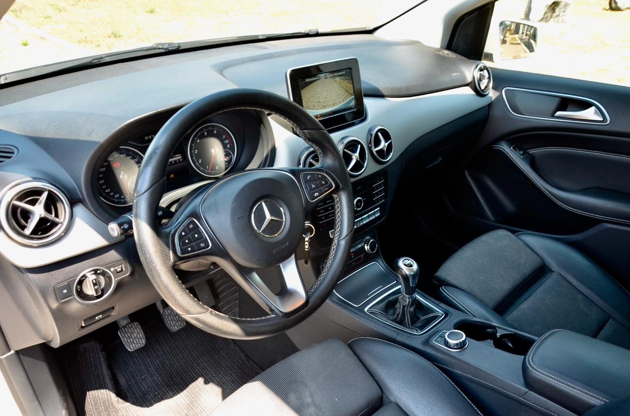 MERCEDES B180 1.6 SPORT 122cv MANUALE, EURO 6B, UFF ITALIANA, SERVICE DIMOSTRABILI, RETROCAMERA, PERMUTE
