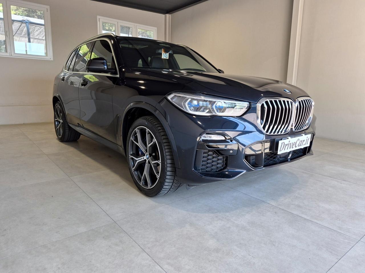 BMW X5 XDRIVE 45E MSPORT LASER PELLE TETTO SOSPENSIONI PNEUMATICHE FRENI M BLU C.21" ADAS 1 PROPRIETARIO