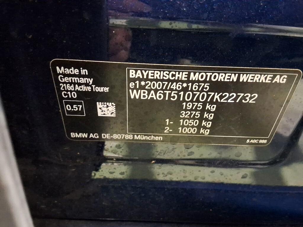 BMW 216D ACTIVE TOURER 116CV STEPTRONIC BUSINESS ADVANTAGE ( FARI LED - PELLE - NAVI - PDC )