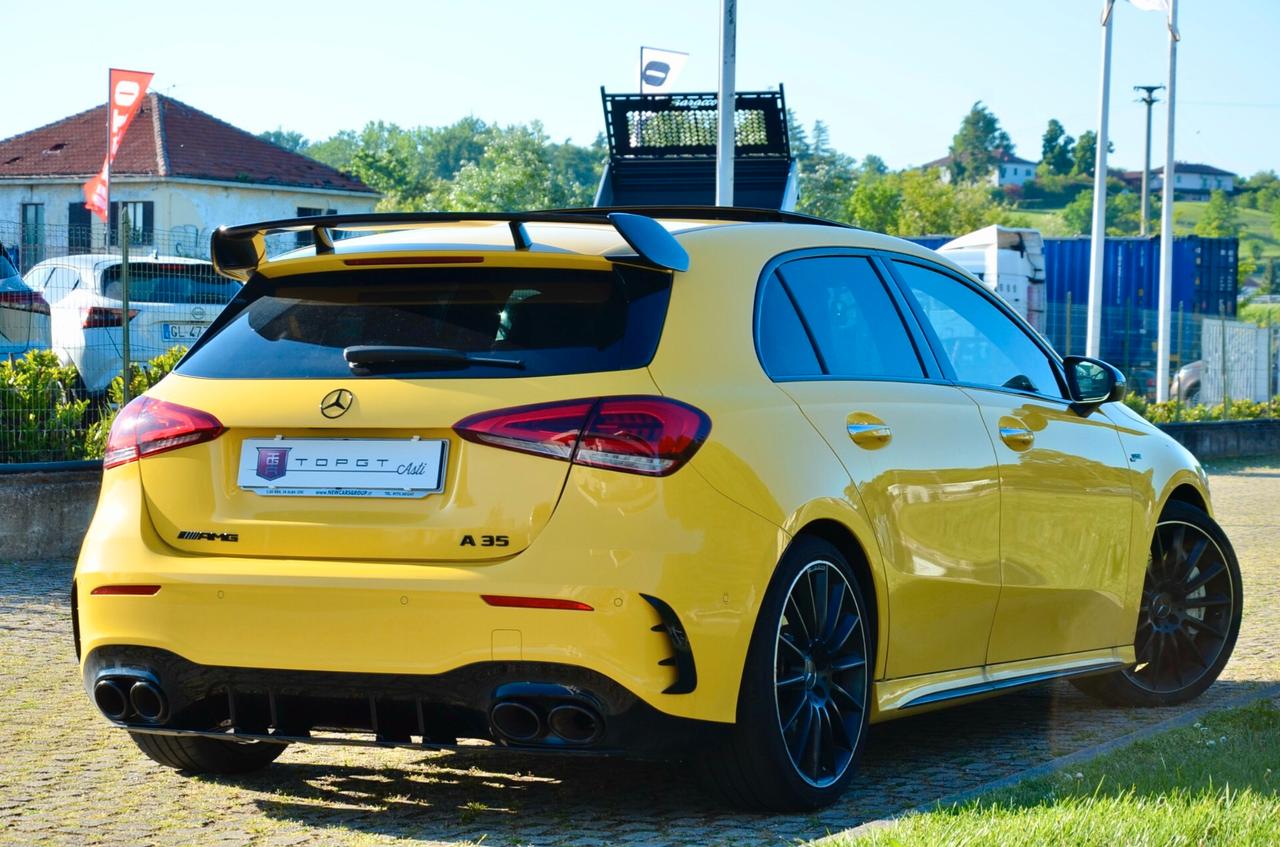 MERCEDES-BENZ A35 AMG 4MATIC 306cv AUTO, UFF ITALIANA, SERVICE MERCEDES, TETTO, MULTIBEAM, RETROCAMERA, LUCI 64 COLORI, 19", PERMUTE