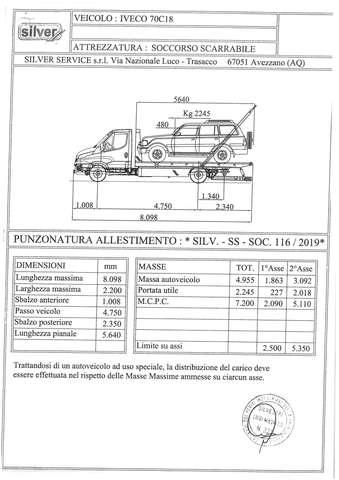 Iveco DAILY 72.18 CARROATTREZZI*SCARRABILE*FORCA*BRACCIO