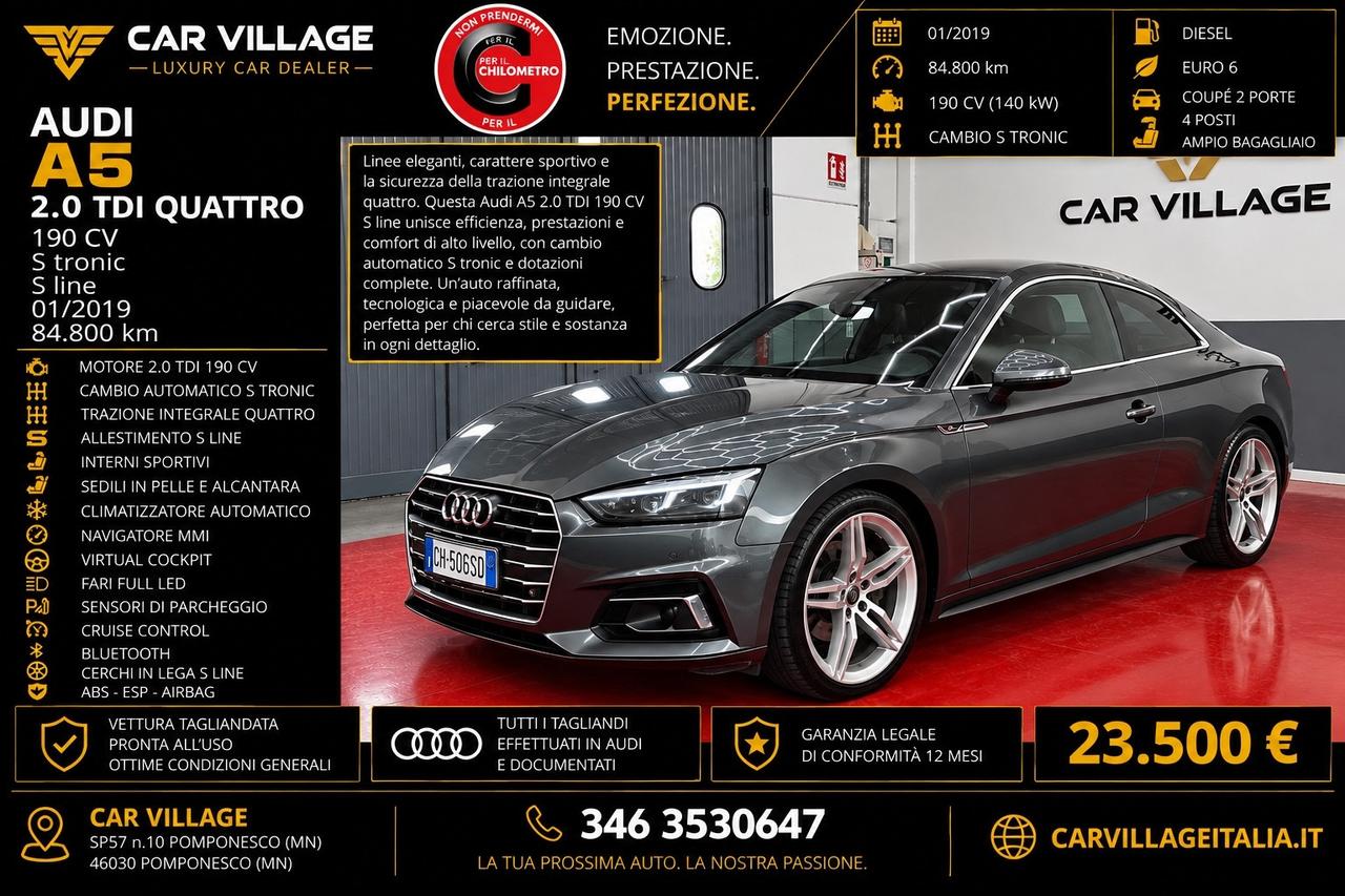 Audi A5 2.0 TDI 190 CV quattro S tronic line
