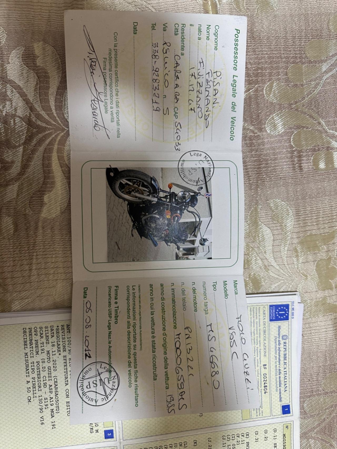 Moto Guzzi v65 1985 iscritta asi perfetta documenti in regola