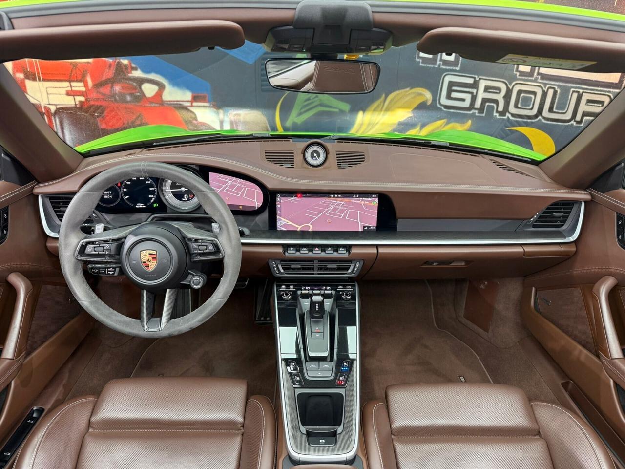 Porsche 911 Turbo S Cabriolet (925) Auto Pellicolata verde