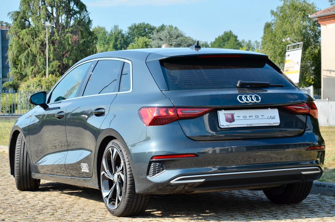 AUDI A3 SPORTBACK 40 1.4 TFSI-E PLUG-IN S-LINE EDITION 204cv S-TRONIC, GARANZIA AUDI 2/29, UFF ITALIANA, EURO 6D, TRATTAMENTO NANO, FULL LED, HI-FI PREMIUM, APPLE ANDROID, PERMUTE