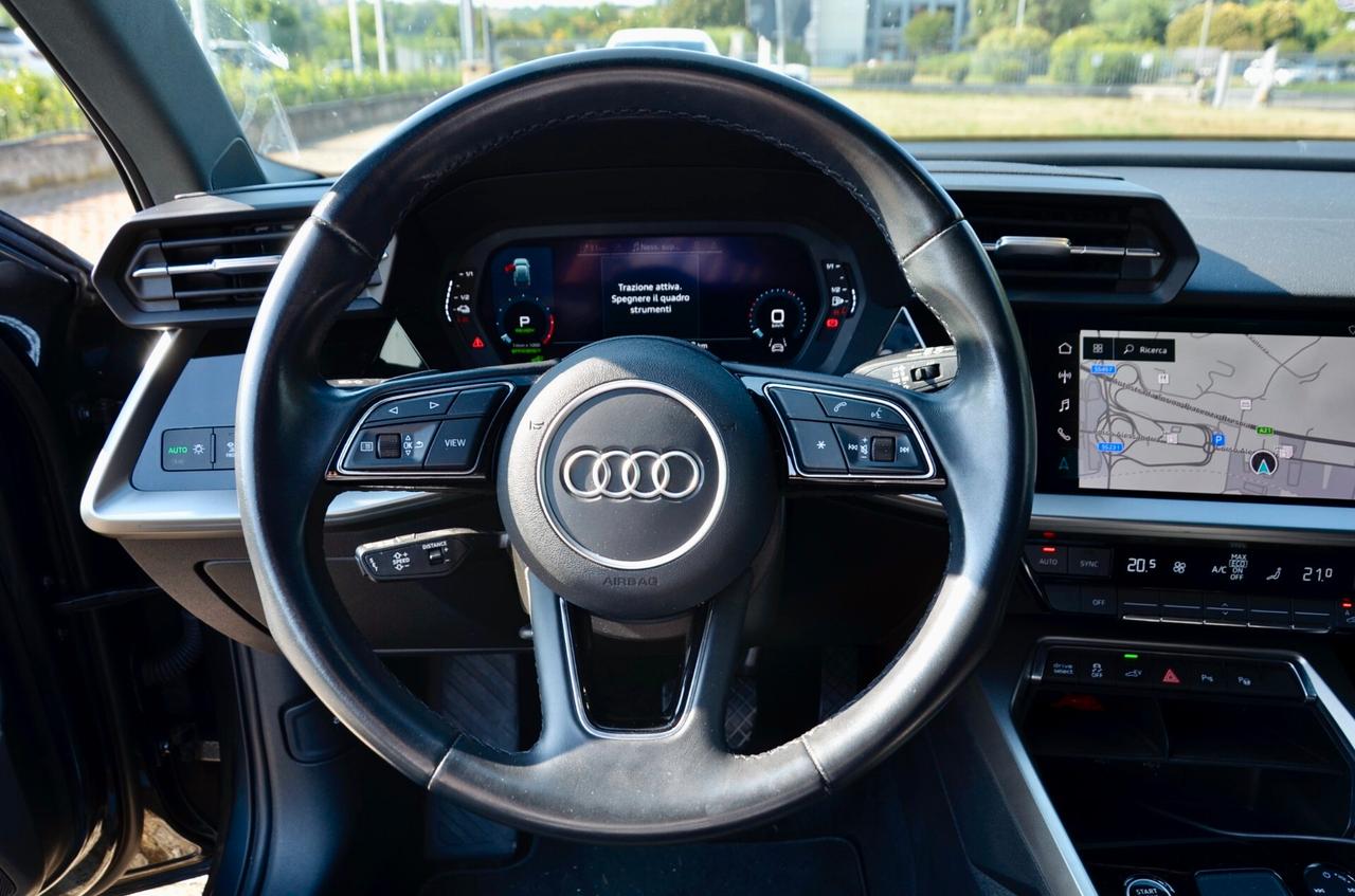 AUDI A3 SPORTBACK 40 1.4 TFSI-E PLUG-IN S-LINE EDITION 204cv S-TRONIC, GARANZIA AUDI 2/29, UFF ITALIANA, EURO 6D, TRATTAMENTO NANO, FULL LED, HI-FI PREMIUM, APPLE ANDROID, PERMUTE