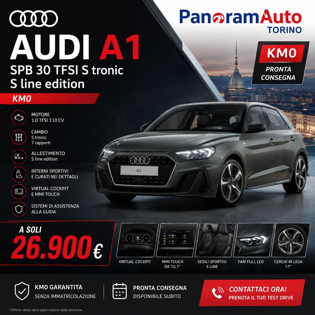 AUDI A1 2ª serie A1 SPB 30 TFSI S tronic S lin...