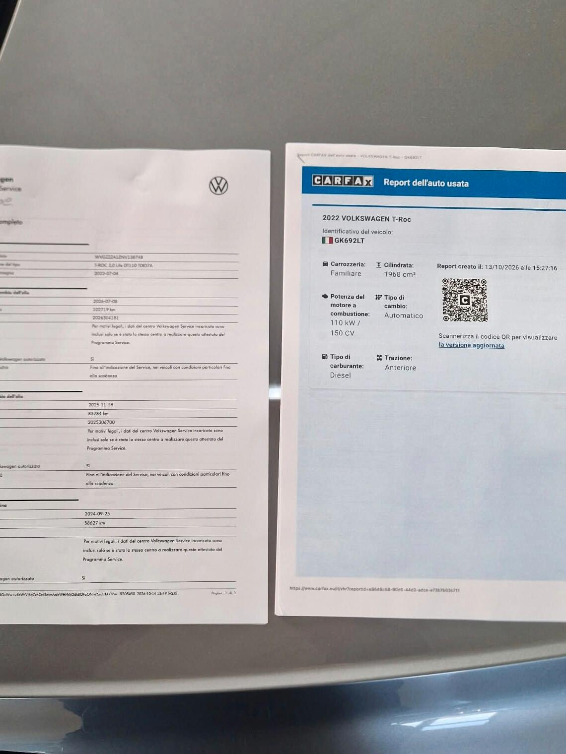 Volkswagen T-Roc 2.0 TDI SCR 150 CV DSG Life