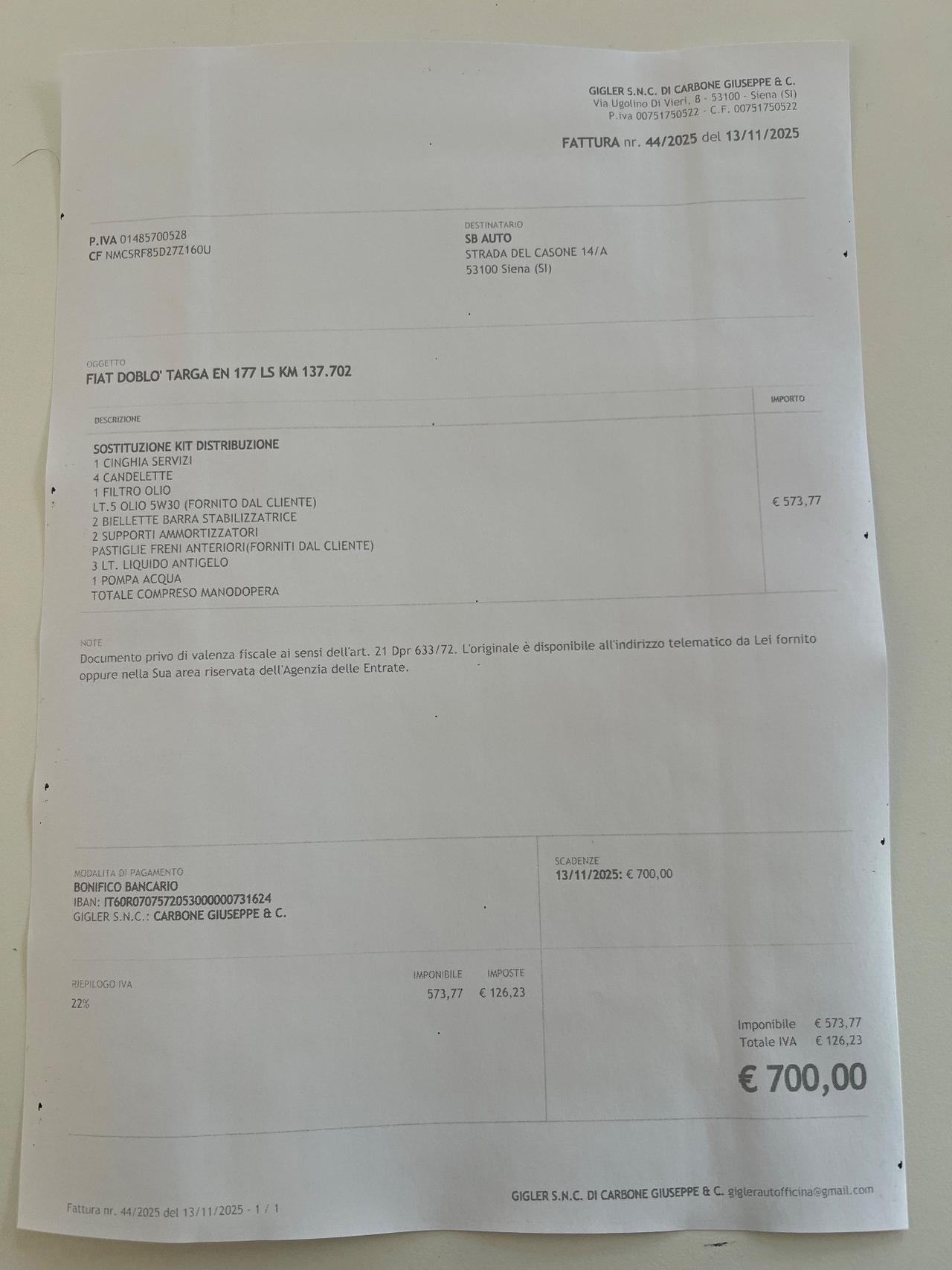 Fiat Doblo Doblò 1.6 MJT 16V Dynamic