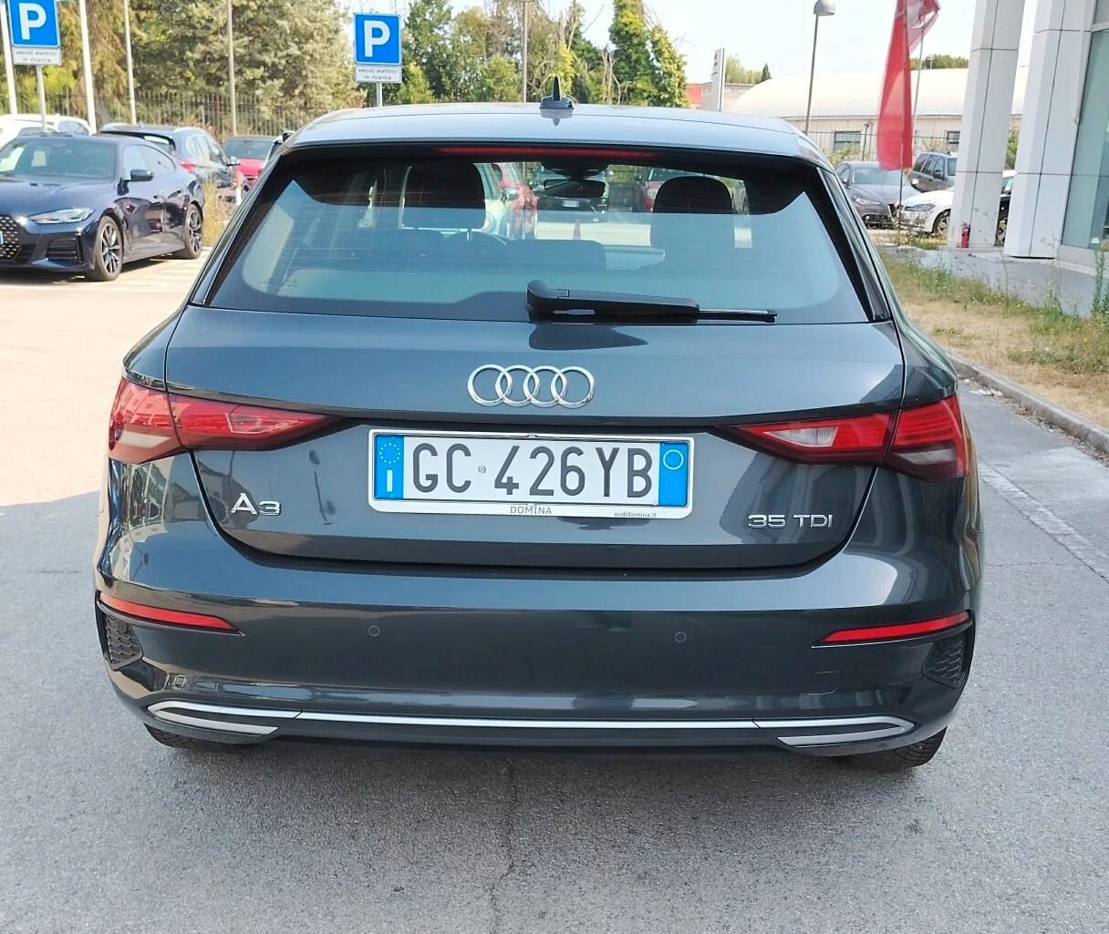 Audi A3 SPB 35 TDI S tronic - 36 MESI GAR. Km Illimit. + ASS. STRAD. ITA/EUR