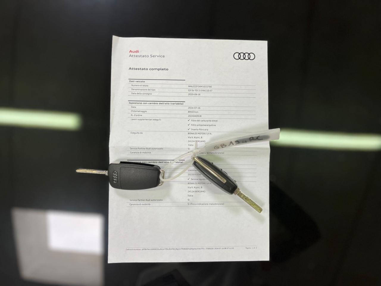 Audi Q3 SPB 35 TDI S tronic 2020 *tagliandi Audi
