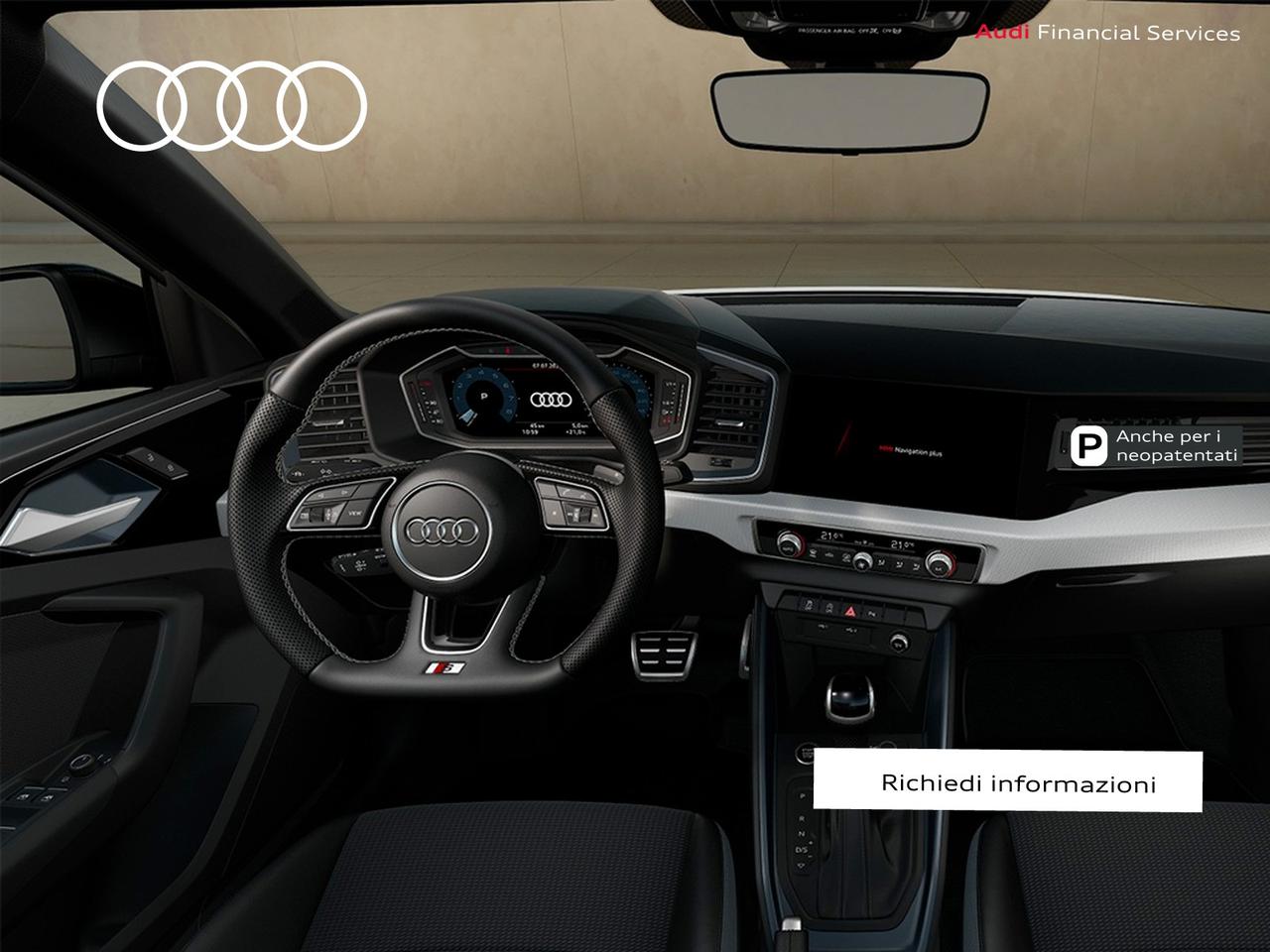 Audi A1 sportback 30 1.0 tfsi identity black 116cv s-tronic