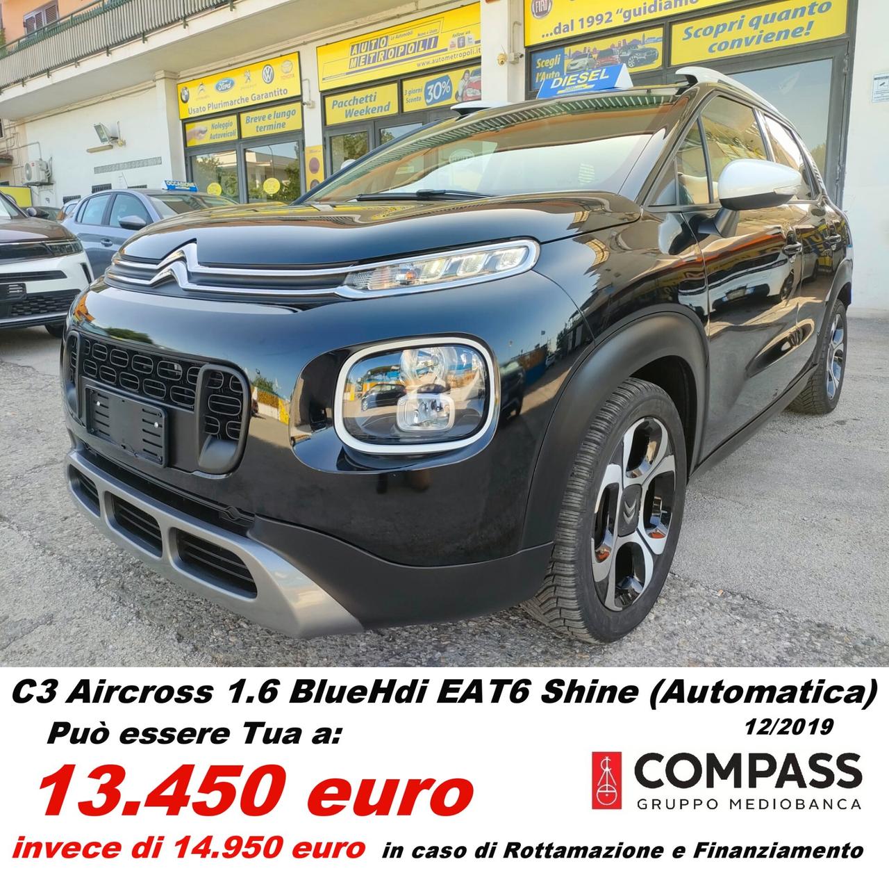 Citroen C3 Aircross 1.6 120CV BlueHDi EAT6 Shine (Automatica)