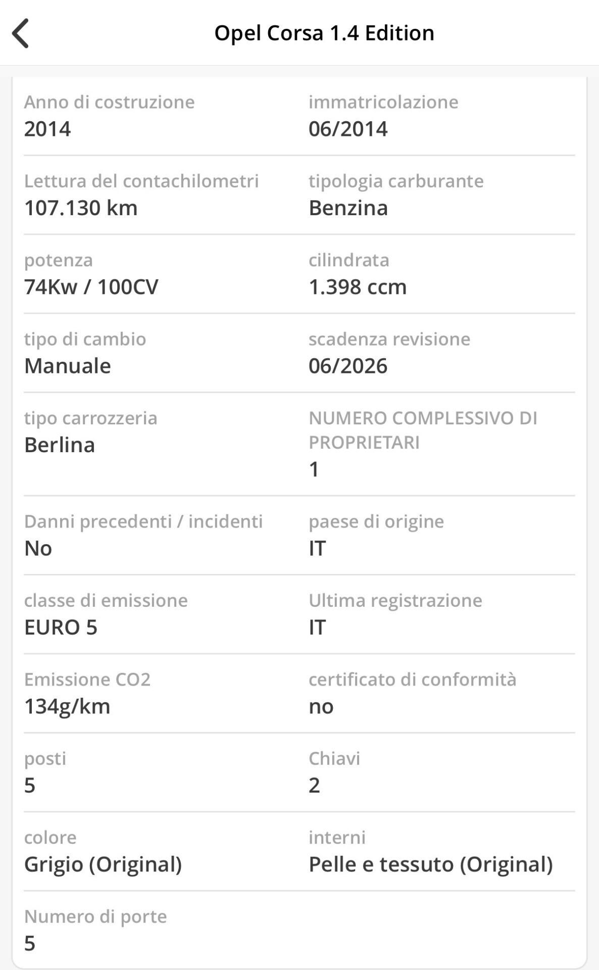 Opel Corsa 1.4 16V 100CV GARANZIA UNICO PROP