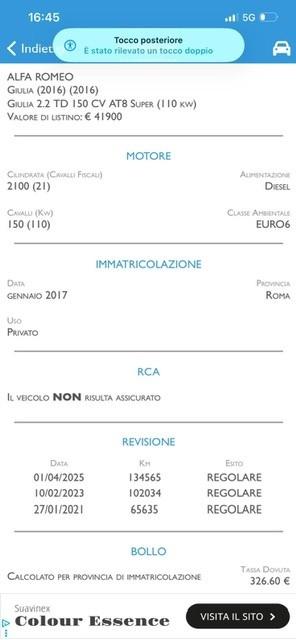 Alfa Romeo Giulia 2.2 Turbodiesel 150 CV AT8 Super