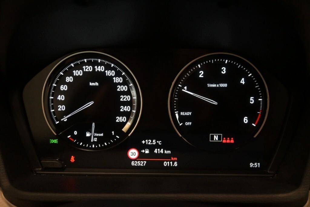 BMW X1 16D 115CV 6M. S-DRIVE BUSINESS ADVANTAGE ( FARI LED - CRUISE - NAVI - PELLE - PARK ASSISTANT - TELECAMERA POST. )