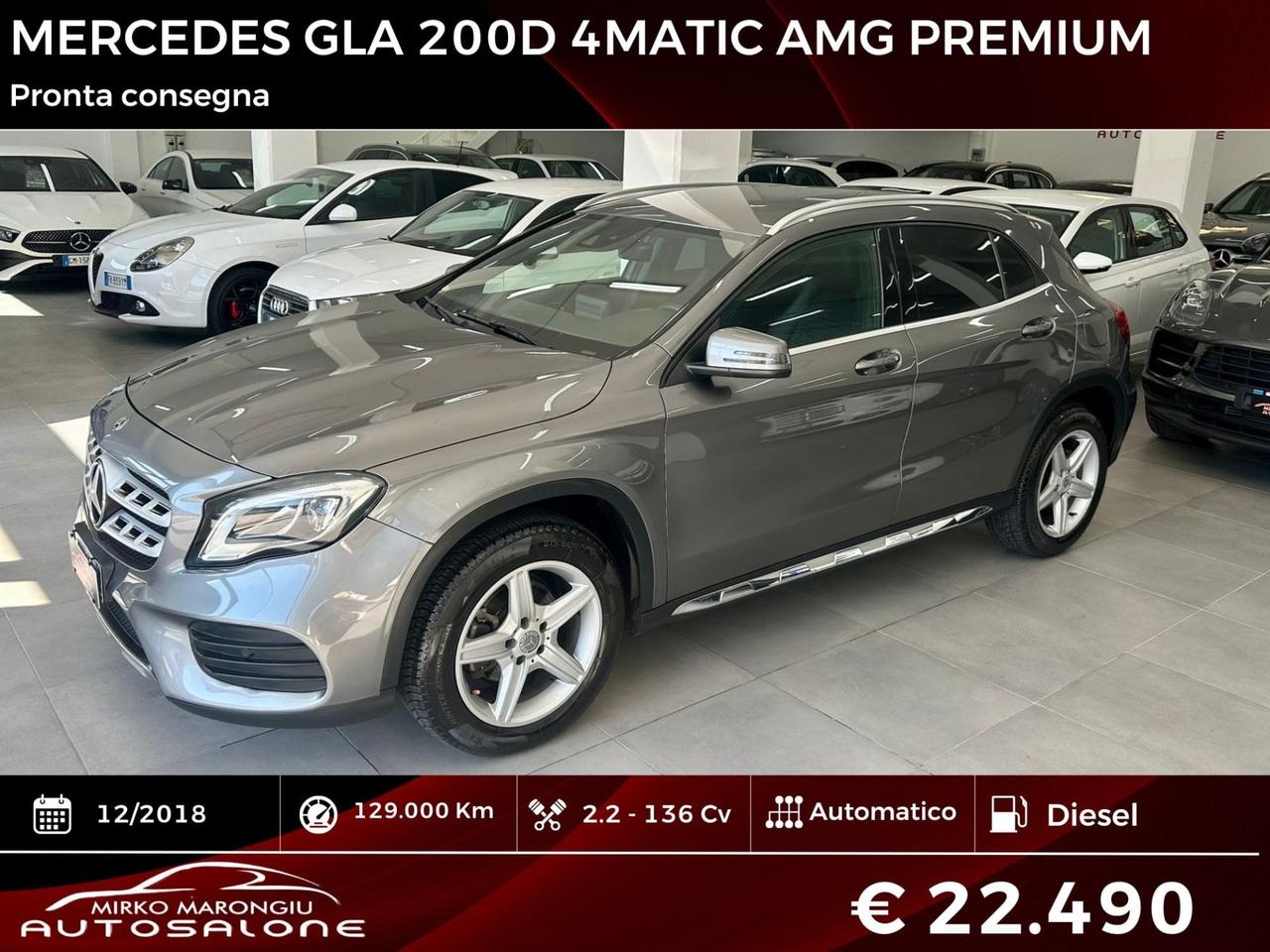 Mercedes GLA 200 d PREMIUM AMG 4Matic FINANZIABILE