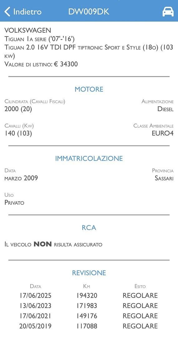 VOLKSWAGEN TIGUAN 2.0 TDI 4MOTION UNICO FULL