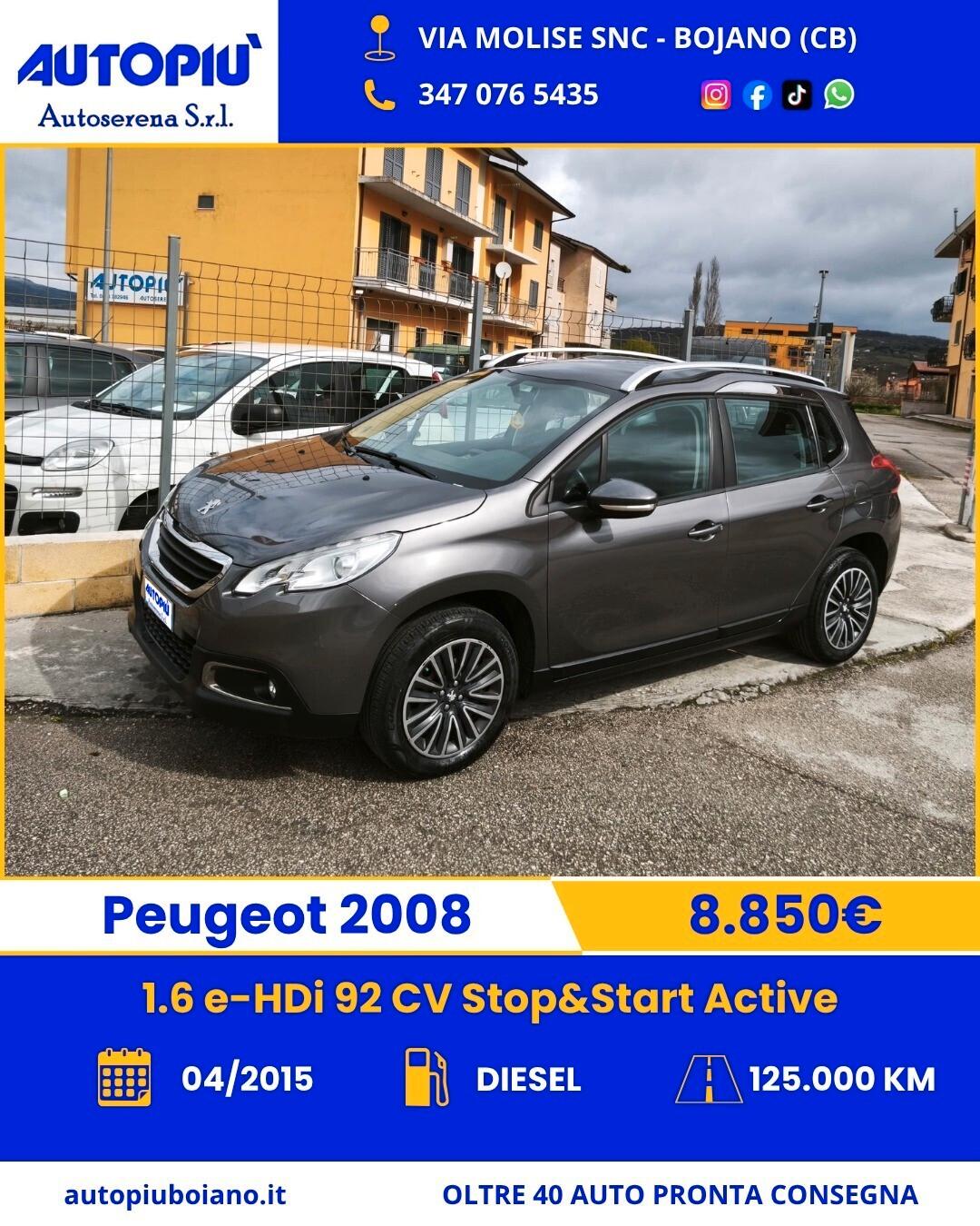 Peugeot 2008 1.6 e-HDi 92 CV Stop&Start Active