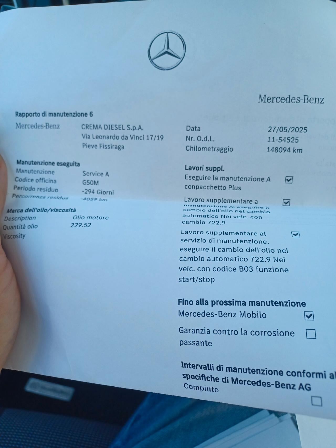 Mercedes-benz C 200 CDI S.W. TAGLIANDI MERCEDES