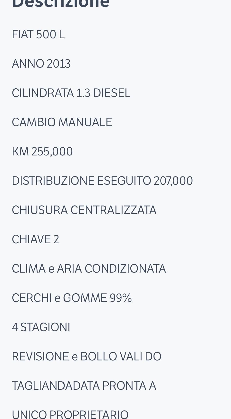 Fiat 500L 1.3 Multijet 85 CV Pop