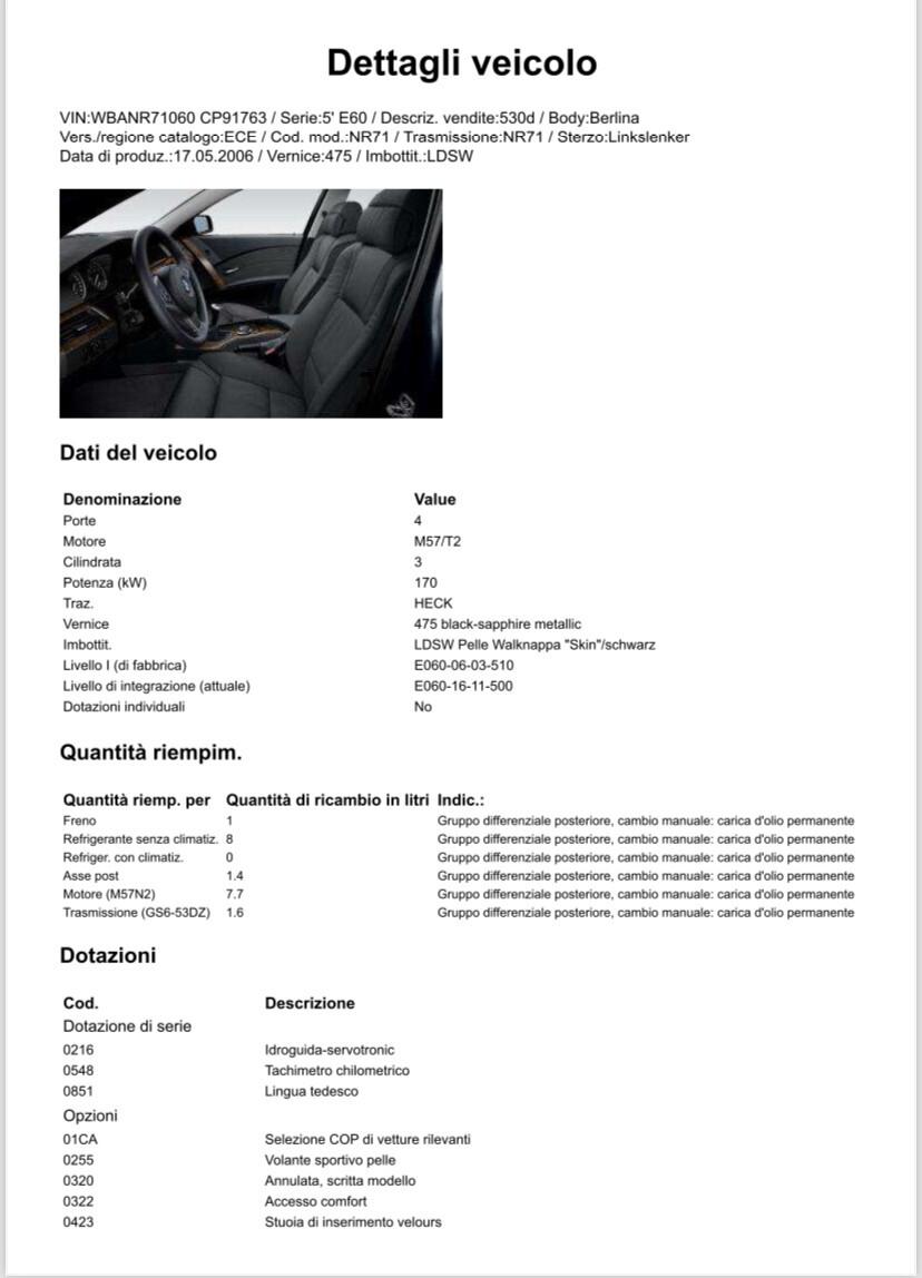 Bmw 530 530d cat Futura