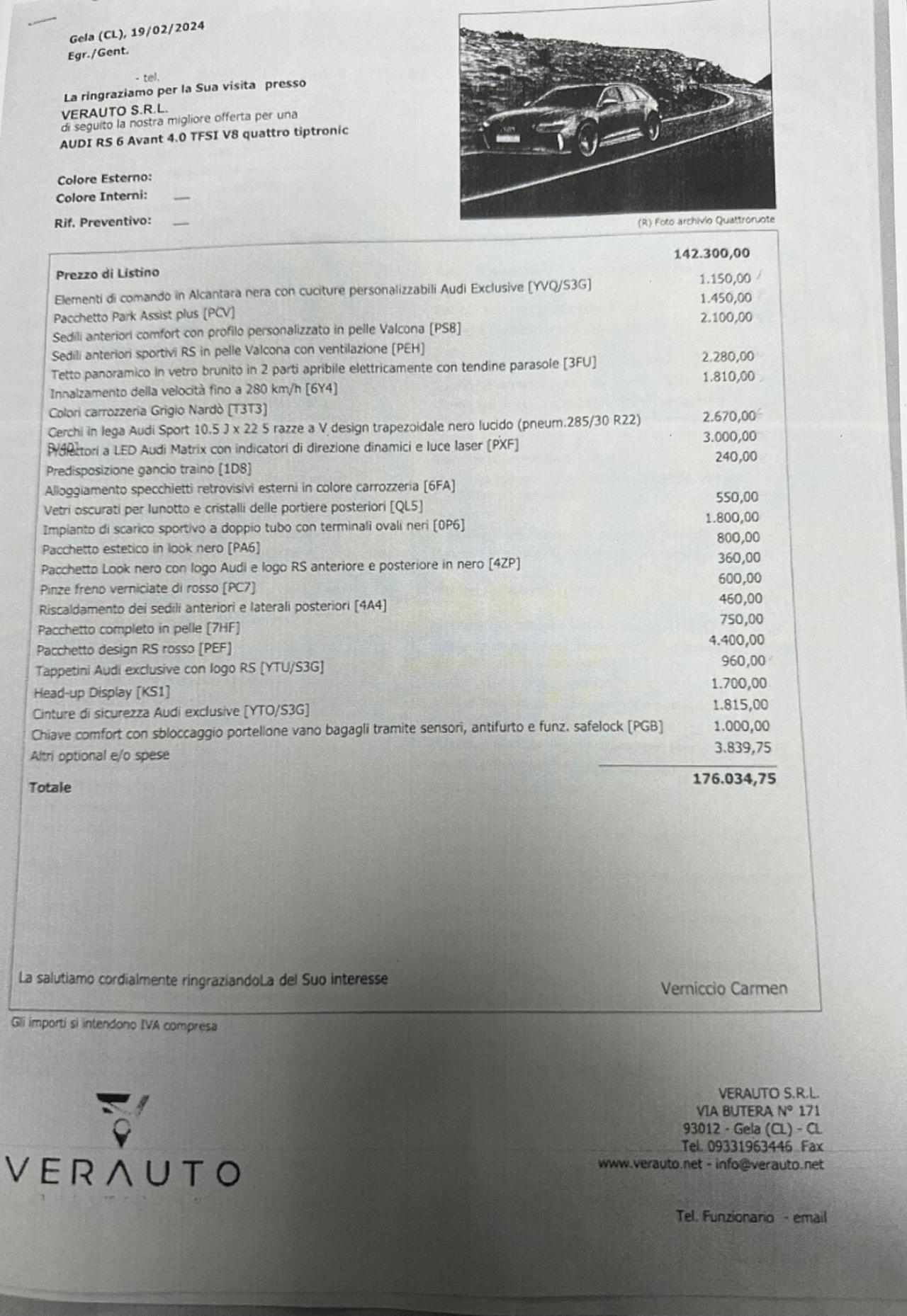 Audi RS6 Avant 4.0 TFSI V8 quattro tiptronic