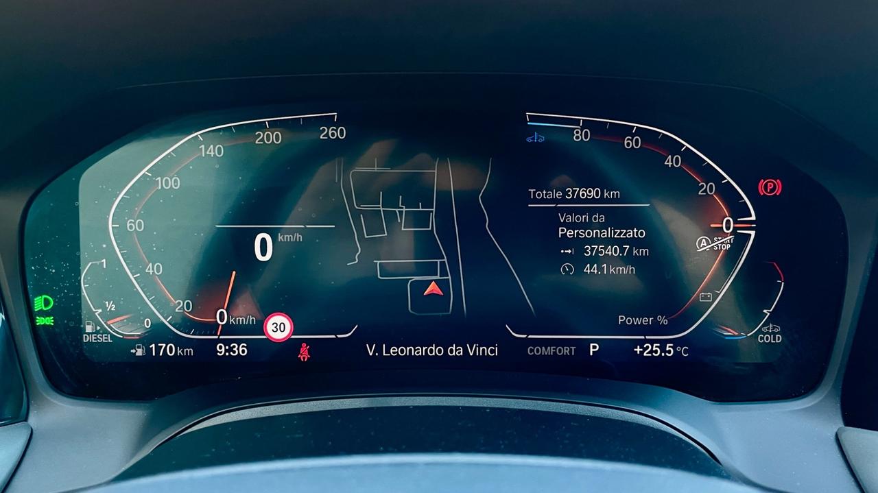 BMW 320D 2.0 48V BUSINESS ADVANTAGE X-DRIVE 190CV - FULL LED, PELLE, VIRTUAL COCKPIT, TELECAMERE 360