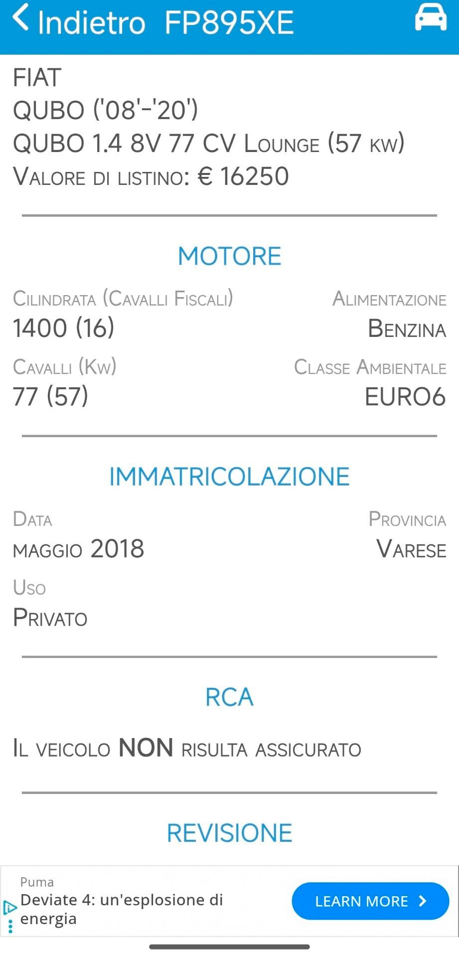 Fiat Qubo 1.4 8V 77 CV Easy