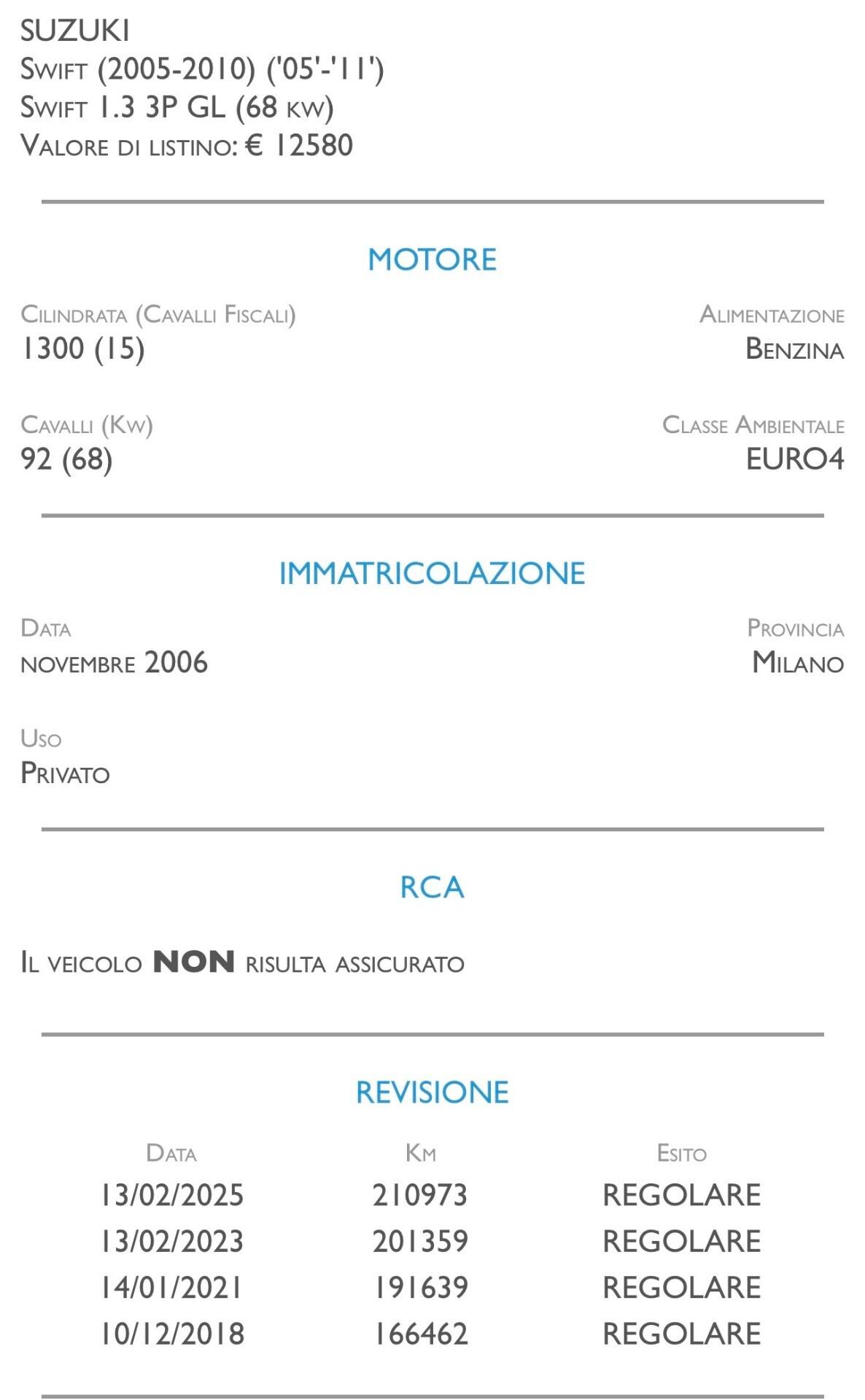 Suzuki Swift 1.3 3p. GL - IDEALE PER NEOPATENTATI