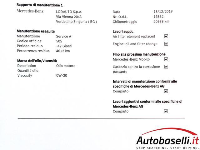 MERCEDES-BENZ A 180 D AUTOMATIC 7G-DCT BUSINESS 116CV, PELLE IVORY