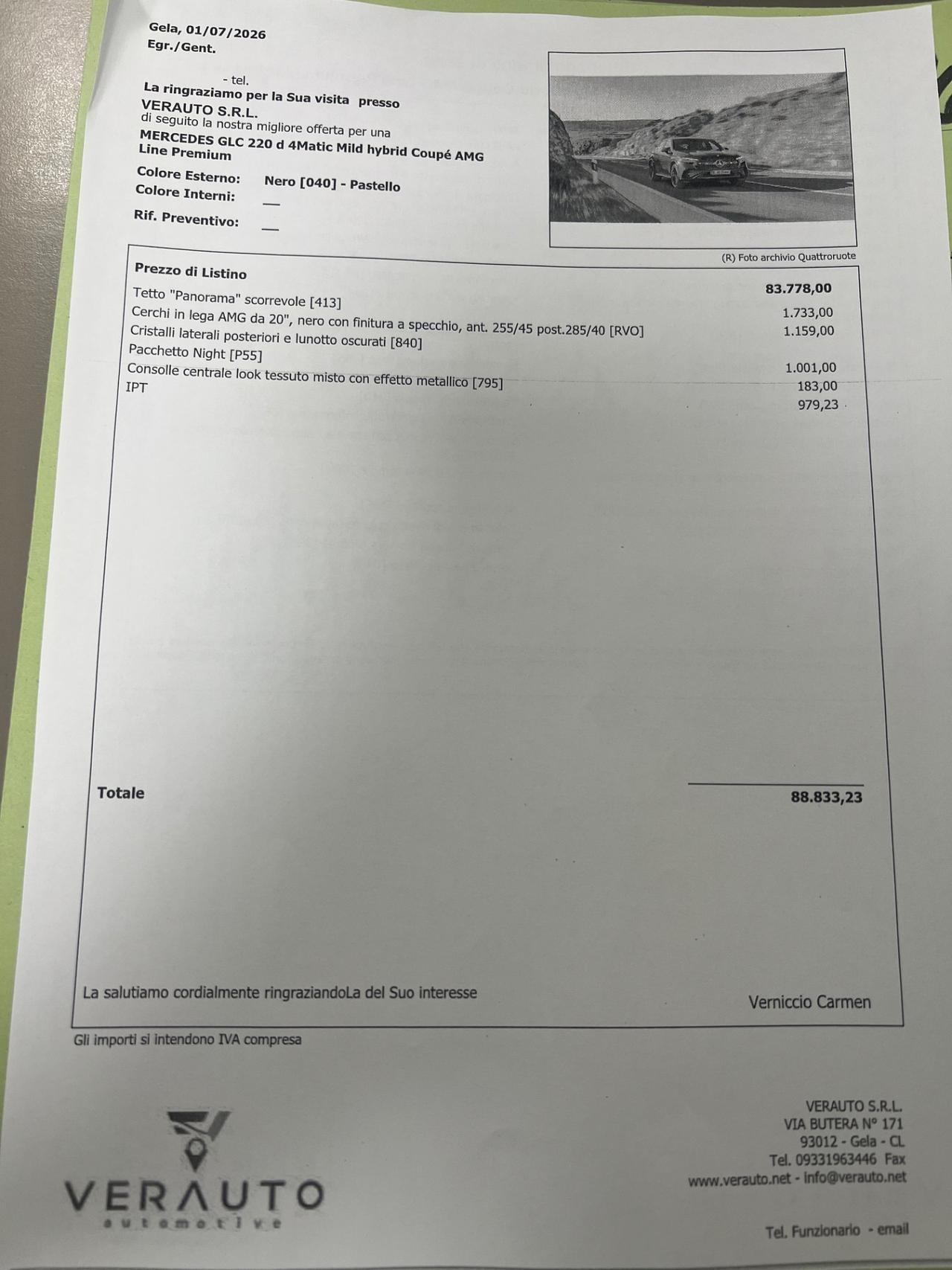 Mercedes-benz GLC 220 d 4Matic Mild Hybrid AMG Line Premium - possibilità noleggio no scoring