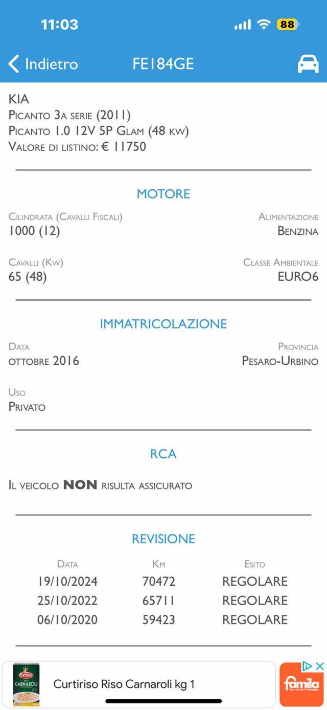 KIA Picanto 1.0 12V 5 porte Glam Collection
