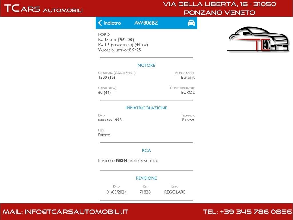 FORD KA 1.3 - BENZINA - NEOPATENTE