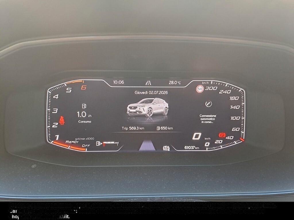 CUPRA FORMENTOR 2.0 TDI 150CV 6M. ( FARI LED - VIRTUAL COCKPIT - CLIMA TRIZONA - ADAPTIVE CRUISE - AMBIENT LIGHTS - FULL LINK - SENSORI POST. - CERCHI 18 )