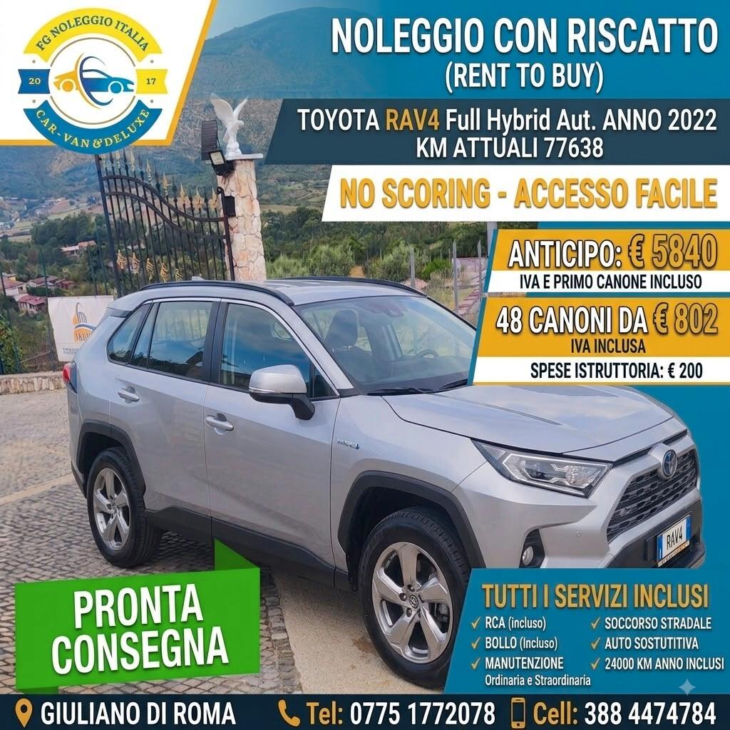 TOYOTA RAV4 Full Hybrid Aut. - 2022 - Rent to Buy SENZA BUSTA PAGA