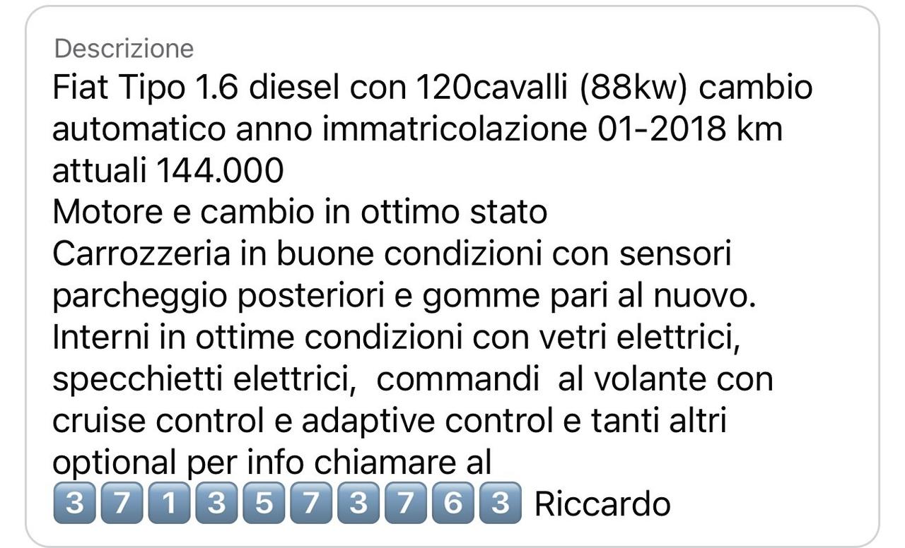 Fiat Tipo 1.6 Mjt cambio automatico