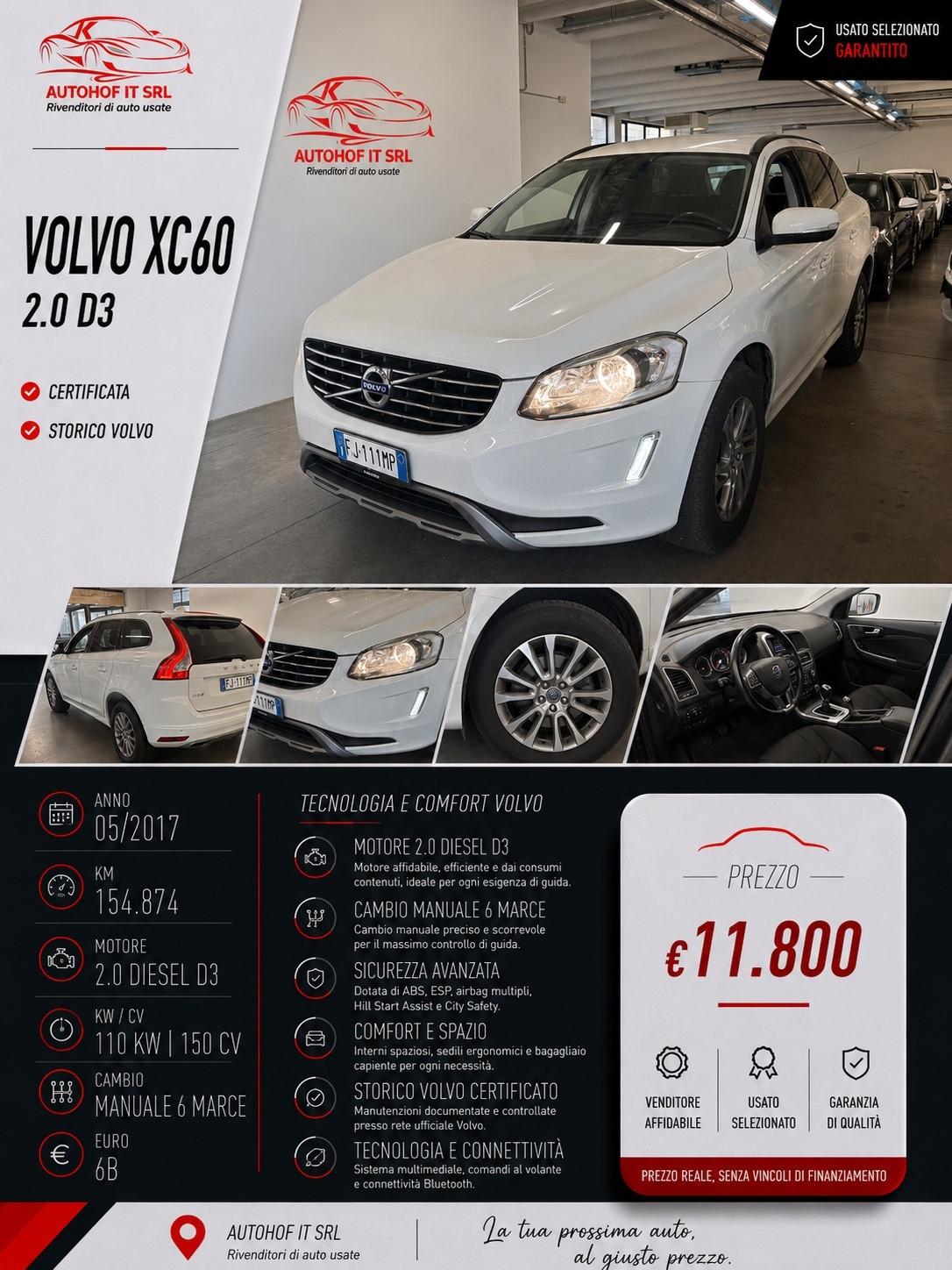 Volvo XC60 D3 R-design *STORICO VOLVO*MANUALE