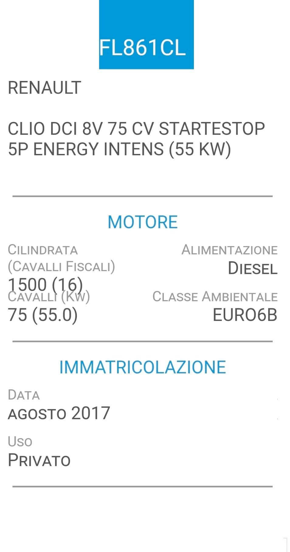 RENAULT CLIO 1,5 DCI-KM 38000!!!!-4 REVISIONI-UNICO PROPRIE