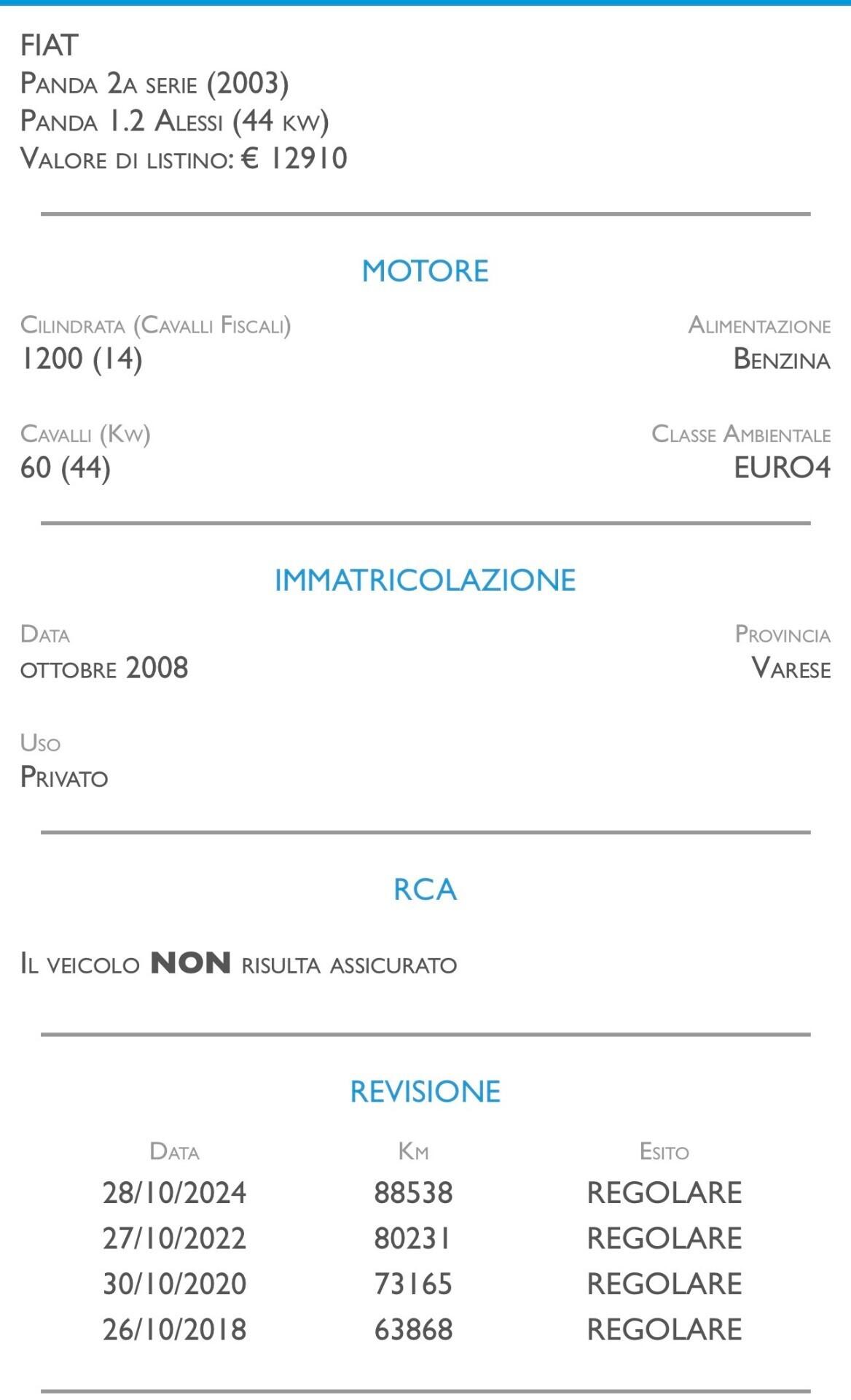 Fiat Panda 1.2 Alessi - IDEALE PER NEOPATENTATI