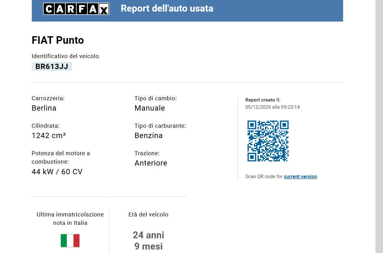 Fiat Punto 1.2i 16V cat 5 porte EL