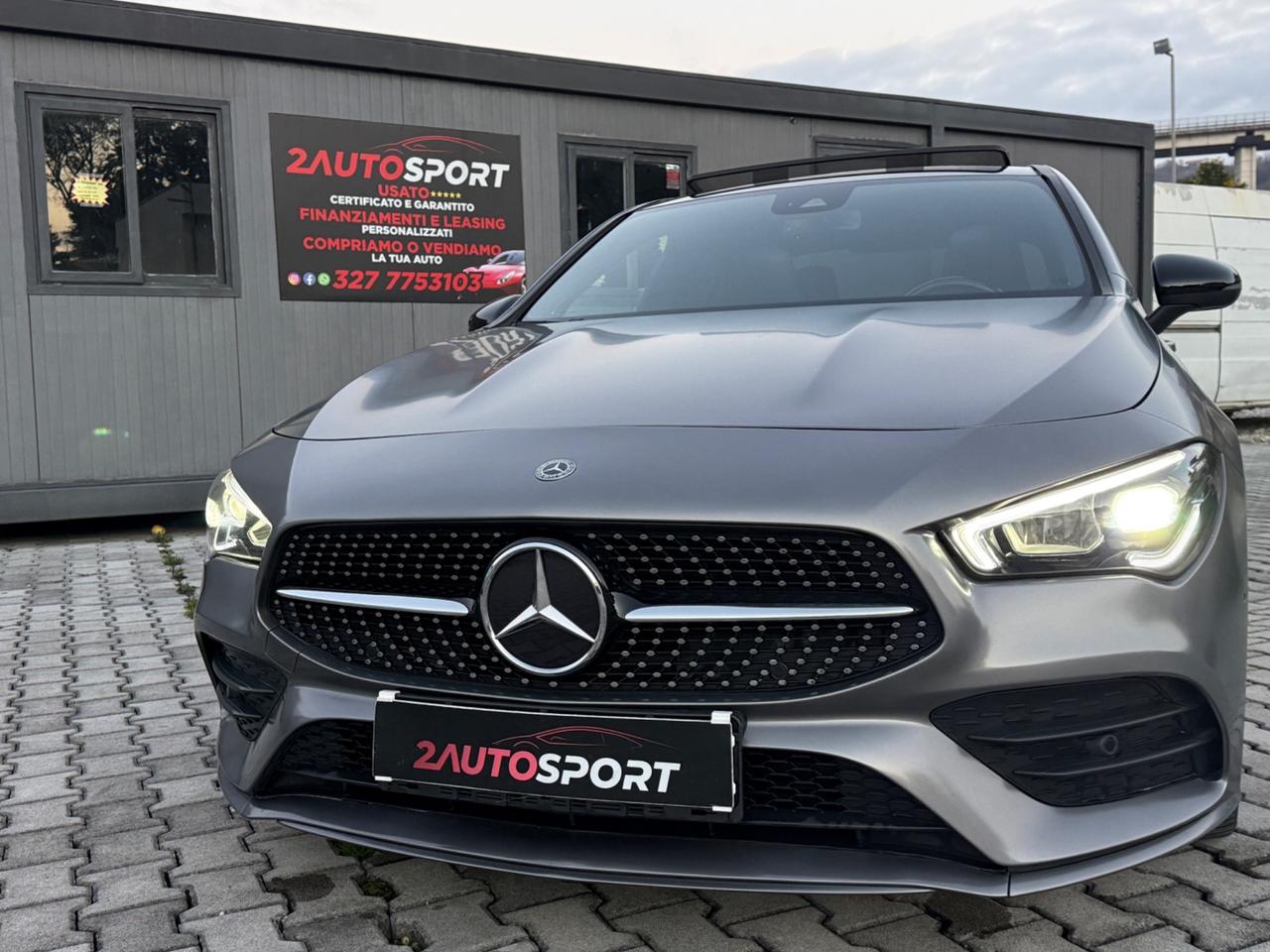 MERCEDES BENZ CLASSE CLA 250 BENZINA TETTO FULL FULL GRIGIO OPACO UNICOPROPRIETARIO TAGLIANDI MERCEDES BENZ 2021