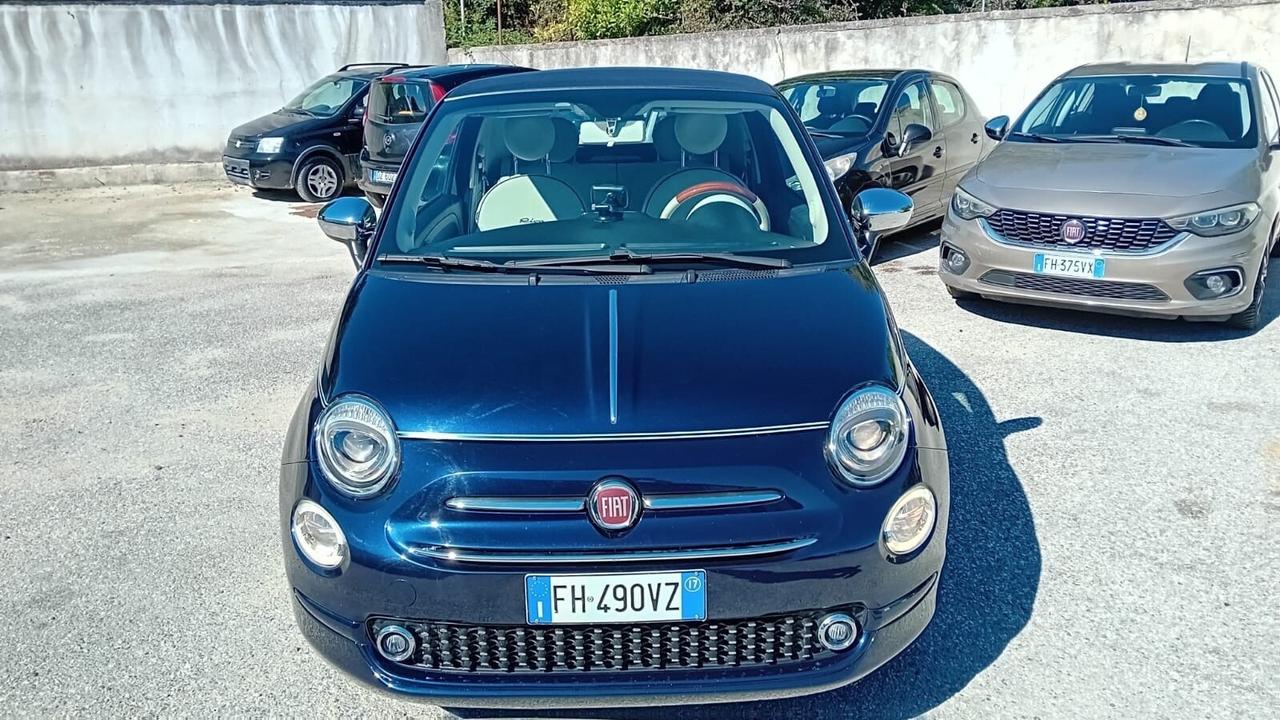 Fiat 500 cabrio “riva” 1.2 benz.-full opt-11/2016