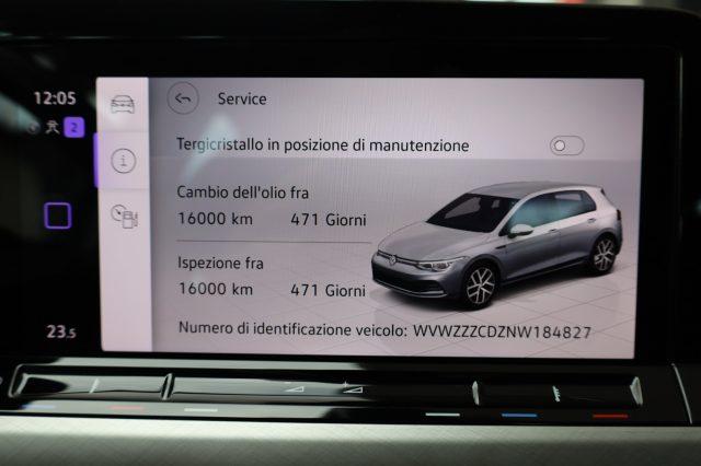 VOLKSWAGEN Golf VIII 2.0 TDI 150 CV DSG 17" PREZZO REALE Tagl. VW