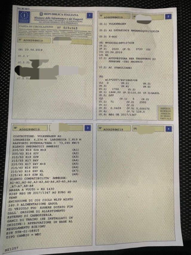 VOLKSWAGEN T-Roc 2.0 TDI SCR 4MOTION Style BlueMotion Technology