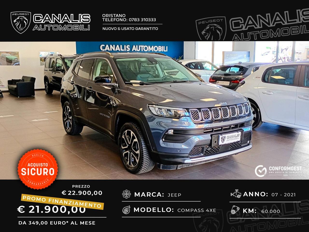 Jeep Compass 1.3 Turbo T4 190 CV PHEV AT6 4xe Limited - 2021 - AZIENDALE