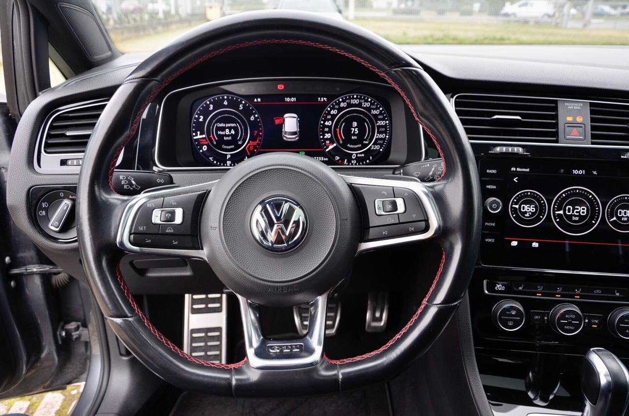 VOLKSWAGEN GOLF 7.5 GTI PERFORMANCE 2.0 TSI 245cv DSG, SERVICE CON FATTURE, TETTO, DCC, FULL PELLE, FARI FULL LED, 19", PERMUTE