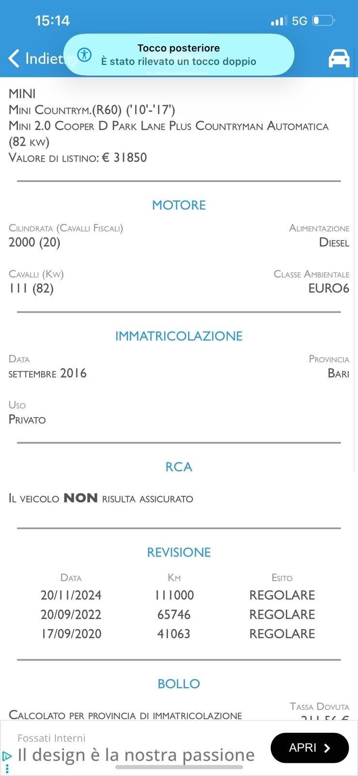 Mini Cooper D Countryman 2.0 Park Lane Plus Automatica