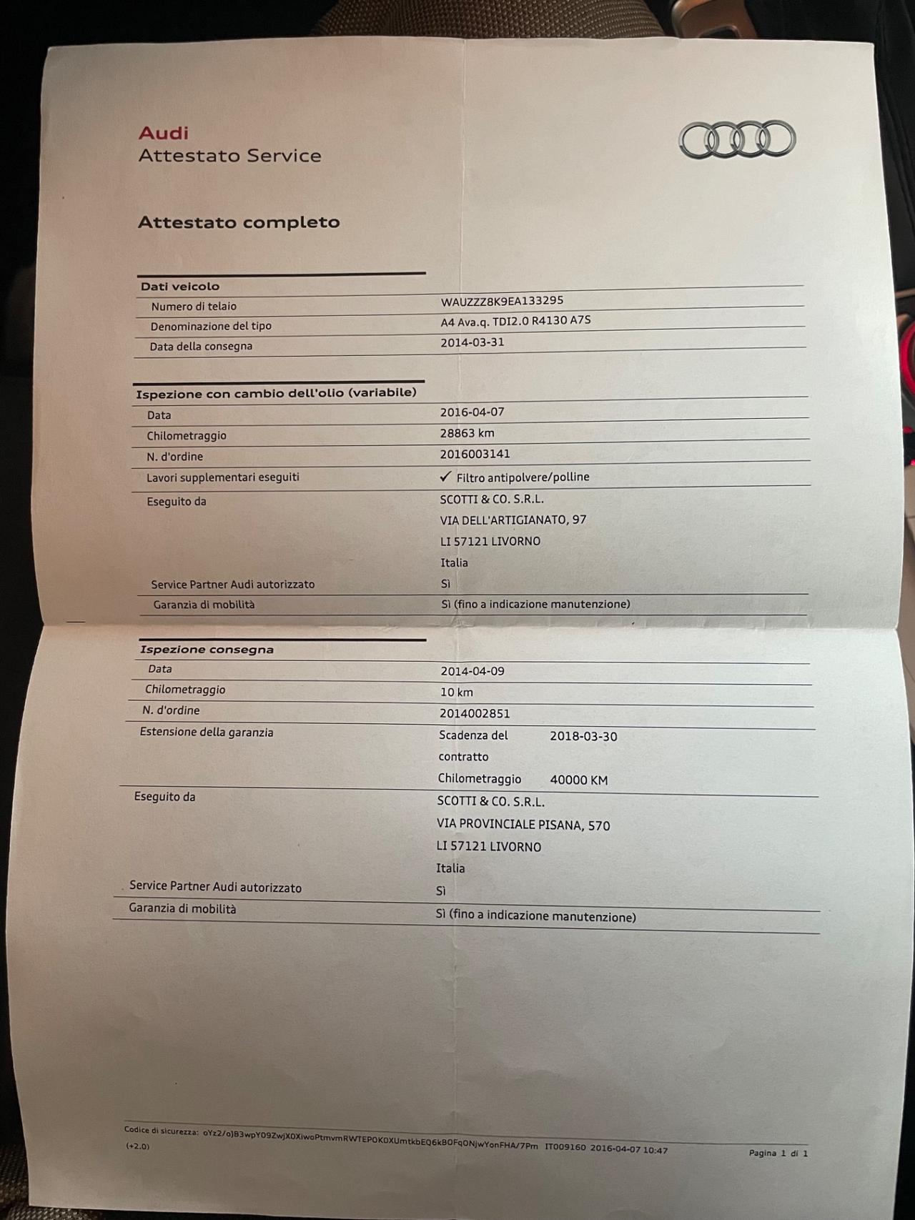 Audi A4 2.0 TDI 177 CV quattro S tronic Advanced